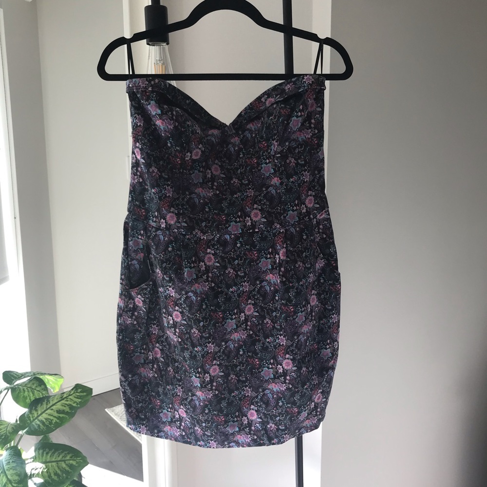 ARITZIA Talula Floral strapless Dress